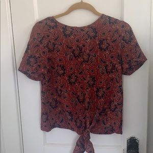Madewell front tie blouse!
